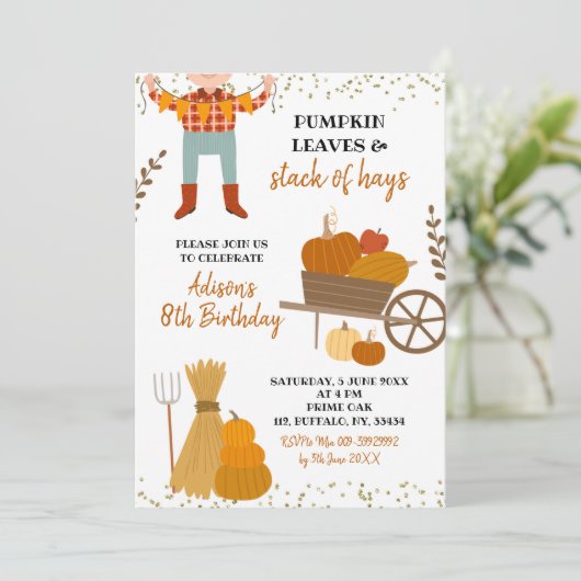 パンプキ離れンの誕生日とInvitatiのスタック 招待状 (スタンド正面)