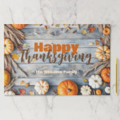 パンプキ離れンスウッドサンクスギビング紙ランチョンマット ペーパーパッド (インサイチュ)