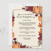 パンプキ離れンフレーム感謝祭 招待状 (正面)