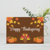 、パンプキ離れン、トルコの幸せな感謝祭 招待状 (スタンド正面)