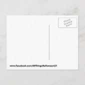 パンプキ飛んでいるンハローウィンパーティ インビテーションポストカード (裏面)