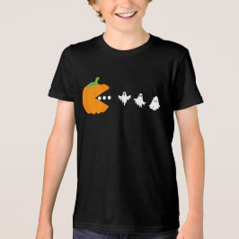 パンプキ食べン幽霊ゲーマーハロウィンメンズウィメンズ トライブレンドＴシャツ
