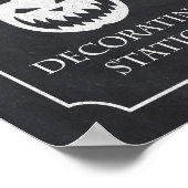 パンプキ飾ンズステーションハローウィンパーティ標識 ポスター (角)