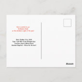 パンプキ魅力的ン不気味付きハロウィーンコテージ ポストカード (裏面)