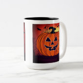 パンプキ鮮やかンハロウィーンマグ ツートーンマグカップ (正面右)