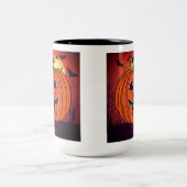 パンプキ鮮やかンハロウィーンマグ ツートーンマグカップ (中央)