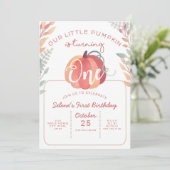 パンプクラシックキンファースト誕生日招待状 招待状 (スタンド正面)