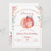 パンプクラシックキンファースト誕生日招待状 招待状 (正面/裏面)