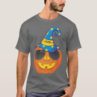 パンプクールキンのパッチで面白いハロウィンカッコいい Tシャツ