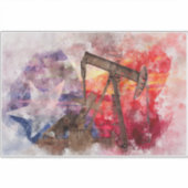 パンプジャックテキサンのアイコン水色とテキサス州国旗 シール (正面)