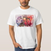 パンプジャックテキサンのアイコン水色とテキサス州国旗 Tシャツ (正面)