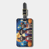 パンプドカボチャおもしろいハロウィン ラゲッジタグ (正面縦)