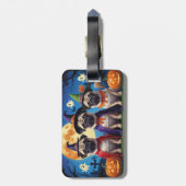 パンプドカボチャおもしろいハロウィン ラゲッジタグ (裏面縦)