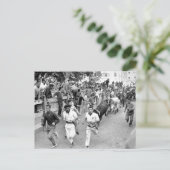 パンプローナランニングスペインの雄牛 ポストカード (スタンド正面)