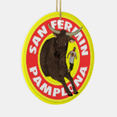 パンプローナ – San Ferminバックに写真を追加 セラミックオーナメント (右)