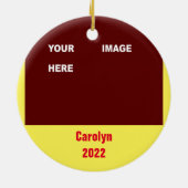 パンプローナ – San Ferminバックに写真を追加 セラミックオーナメント (裏面)