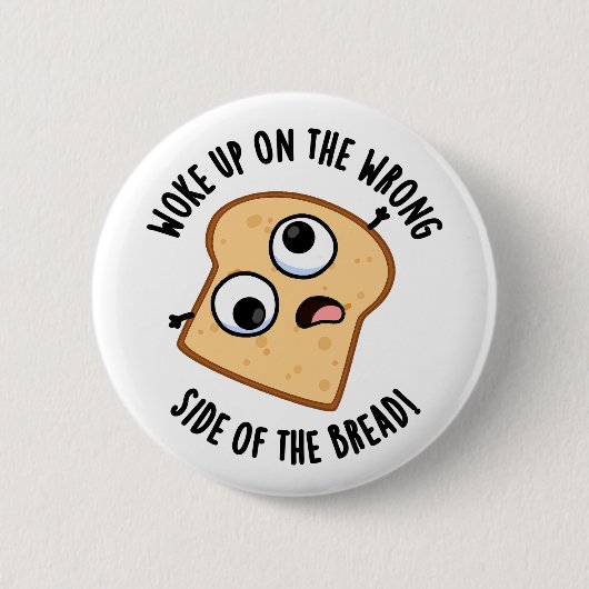 パンプンの反対側で目が覚めおもしろいた 缶バッジ (正面)