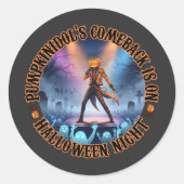 パンプーキニドールハロウィンコンサート幽霊ファ不気味ン ラウンドシール (正面)