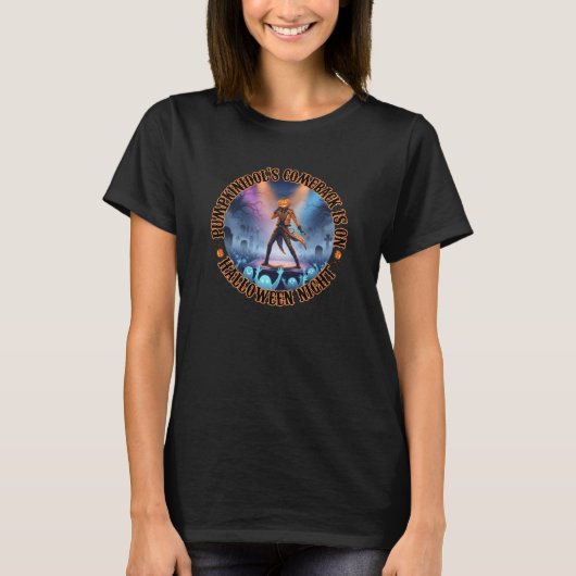 パンプーキニドールハロウィンコンサート幽霊ファ不気味ン Tシャツ (正面)