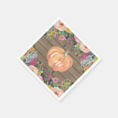 パンプ素朴キンファースト誕生日水色フローラ スタンダードカクテルナプキン (角)