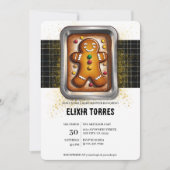 パンベビーモダンシャワーのジンジャーブレッド 招待状 (正面)