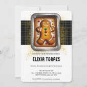 パンベビーモダンシャワーのジンジャーブレッド 招待状 (正面)