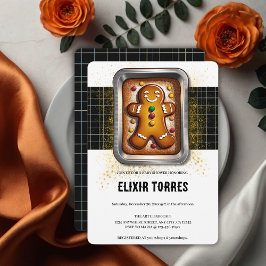 パンベビーモダンシャワーのジンジャーブレッド 招待状