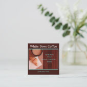 パンベーカリーカフェショップバリスタコーヒー スクエア名刺 (スタンド正面)