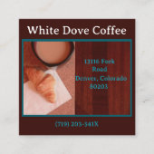 パンベーカリーカフェショップバリスタコーヒー スクエア名刺 (正面)