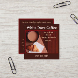 パンベーカリーカフェショップバリスタコーヒー スクエア名刺