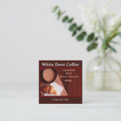 パンベーカリーカフェショップバリスタコーヒー スクエア名刺 (スタンド正面)