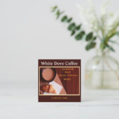 パンベーカリーカフェショップバリスタコーヒー スクエア名刺 (スタンド正面)