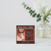 パンベーカリーカフェショップバリスタコーヒー スクエア名刺 (スタンド正面)