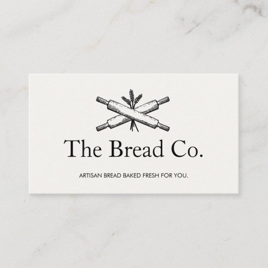 パンベーカリーシェフ転がズピン 名刺 (正面)