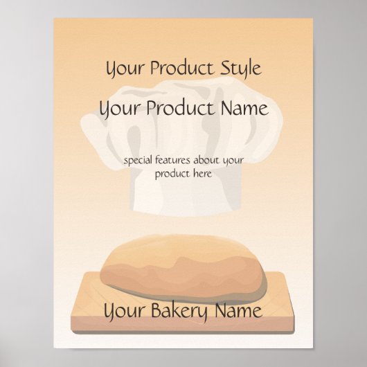 パンベーカリー製品の看板 ポスター (正面)