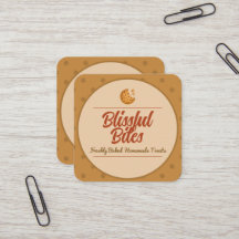 パンベーカリー調理師自家製スクエアビジネスカード