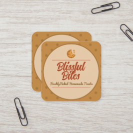 パンベーカリー調理師自家製スクエアビジネスカード スクエア名刺