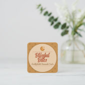 パンベーカリー調理師自家製スクエアビジネスカード スクエア名刺 (スタンド正面)