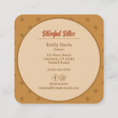 パンベーカリー調理師自家製スクエアビジネスカード スクエア名刺 (裏面)