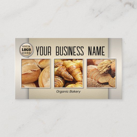 パンベーカリーQRコードフォトソーシャルメディア 名刺 (正面)