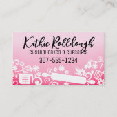 パンベーキング器パティシエ転がシェフのピン 名刺 (正面)