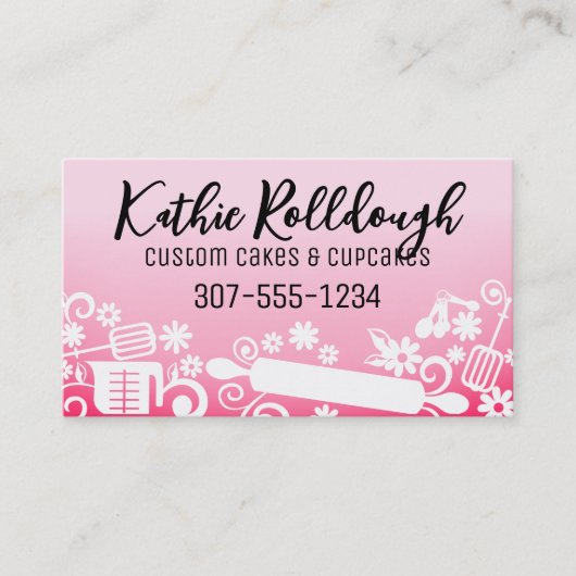 パンベーキング器パティシエ転がシェフのピン 名刺 (正面)