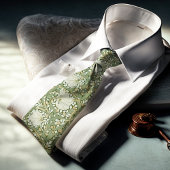 パンペネルウィリアムモリスグリーンヴィンテージパターン ネクタイ