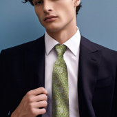 パンペネルウィリアムモリスグリーン金ゴールドパターン ネクタイ