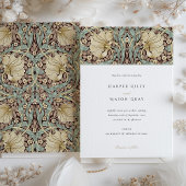 パンペネルエレガントフローラアールヌーボー結婚ズ 招待状