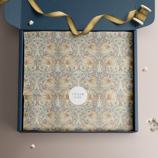 パンペルネルウォームピーチ、クリーミーなアイボリー、ミスティなアクア 薄葉紙