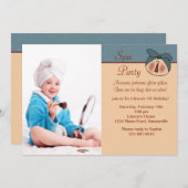 パンペレド美しい写真誕生日パーティーの招待 招待状 (正面/裏面)