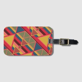 パンユニークアフリカラフルカ三角形パターン ラゲッジタグ