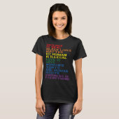 パンラブトランス来ズアウトホモLGBTQサポーターQue Tシャツ (正面フル)
