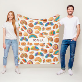 パンレトロパタカラフルパーソナライズされたーン フリースブランケット